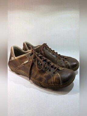 Vintage Dr. Martens Distressed Brown Leather Lace Up Sneakers 90's Grunge Mens 9